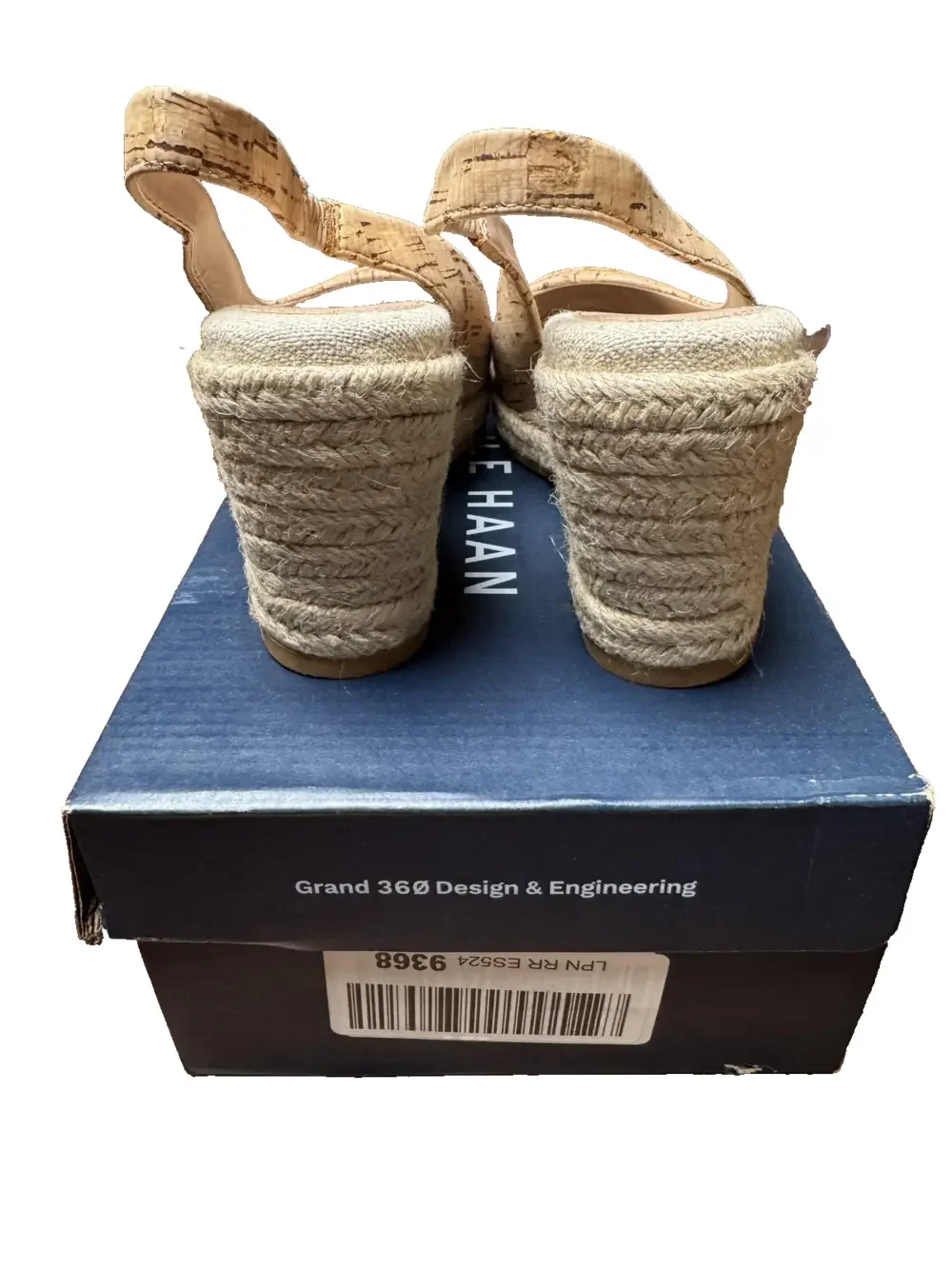 Cole Haan Shoes Womens Size 5.5 Cork Espadrille Wedge Slingback Sandals W28124